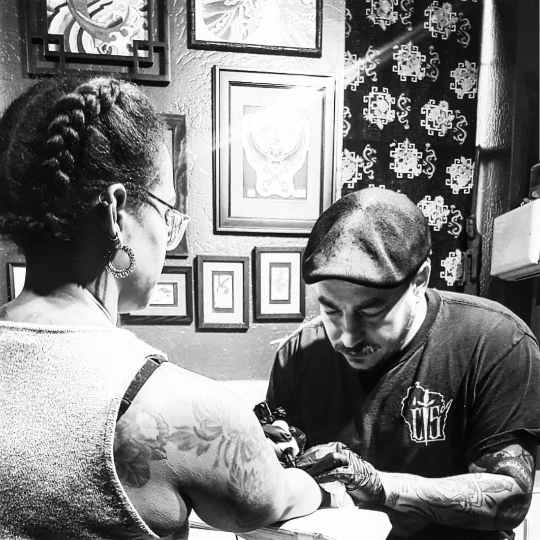 Tattoo work by Shannon Cullen at Santa Cruz Tattoo