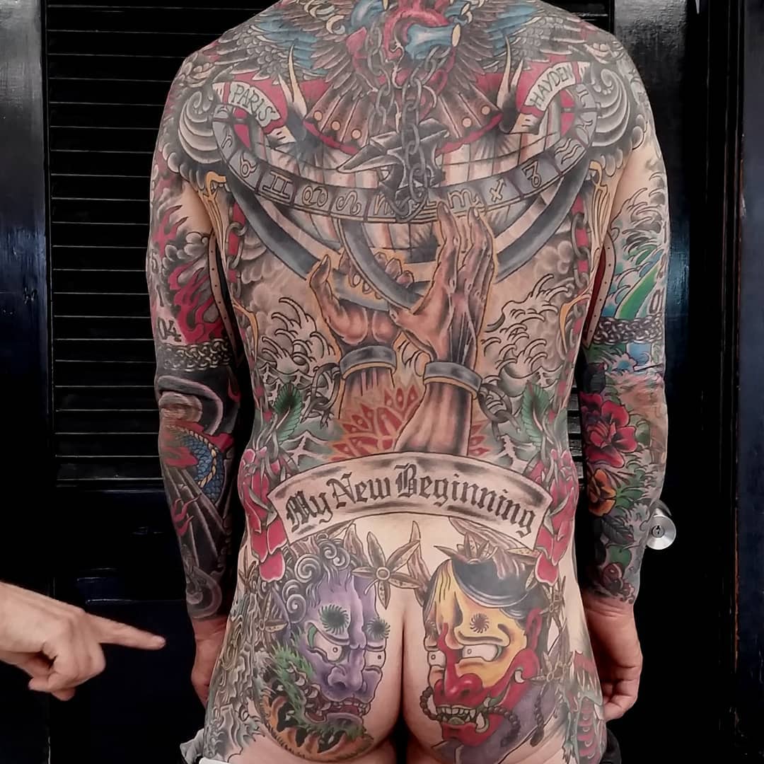 Custom tattoo at Santa Cruz Tattoo