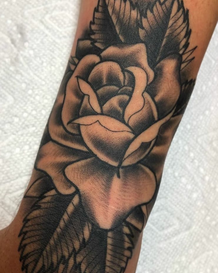 Black and grey tattoo at Santa Cruz Tattoo